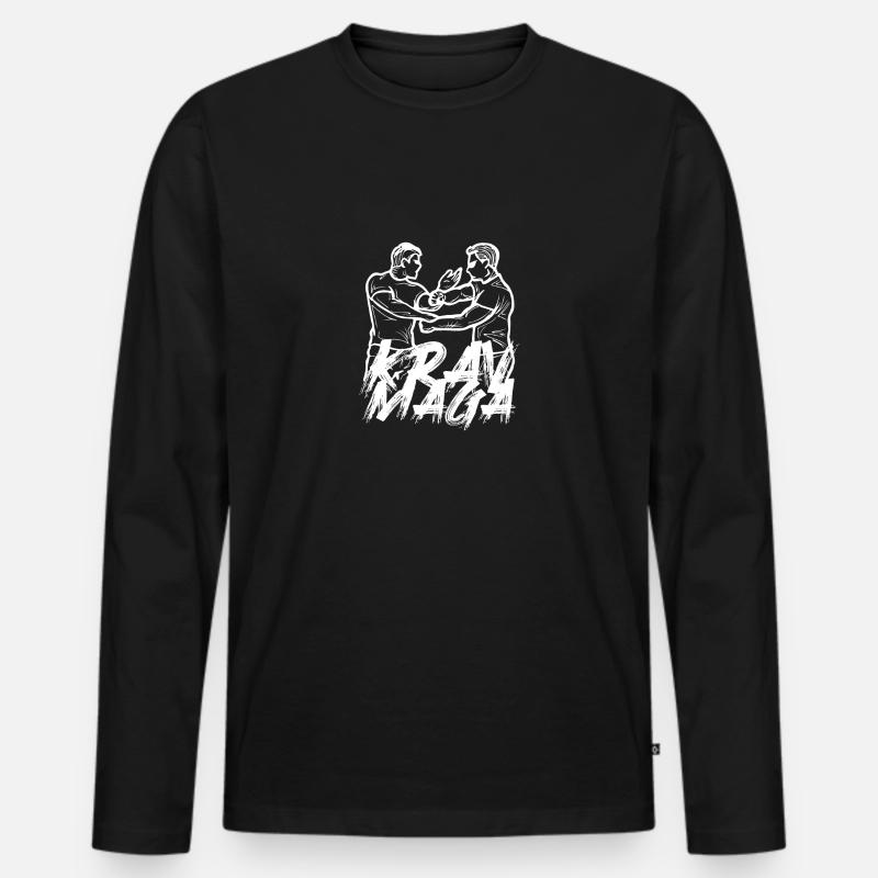 KRAV MAGA - Männer Premium Bio Langarmshirt - Schwarz