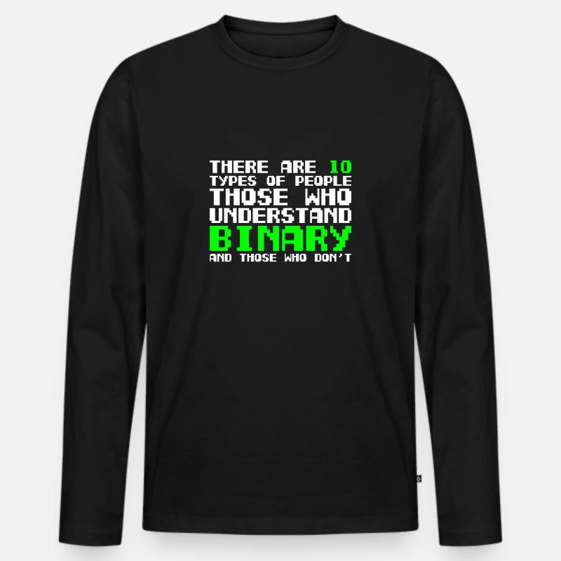 Il existe deux types de programmeurs binaires de personnes - T-shirt manches longues Premium bio Homme - noir