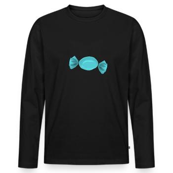 sweet - Men's Premium Organic Long Sleeve Shirt - black - Front - Nico (187cm)