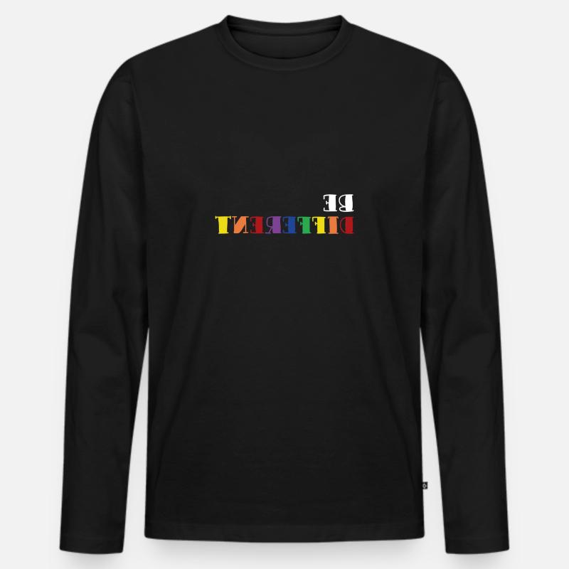 Be Different LGBT Gay Pride Geschenk - Männer Premium Bio Langarmshirt - Schwarz