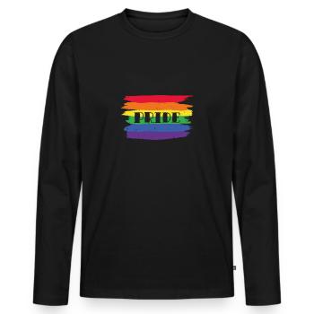 Pride Gay LGBT Parade Geschenk - Männer Premium Bio Langarmshirt - Schwarz - Vorne - Nico (187cm)