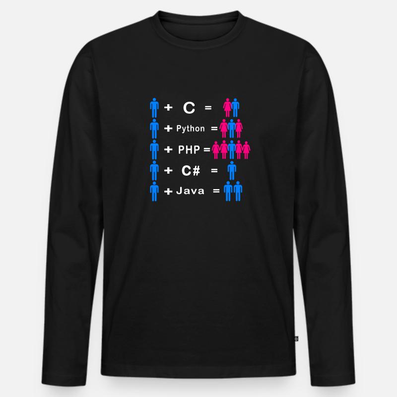 Programmierer - Männer Premium Bio Langarmshirt - Schwarz