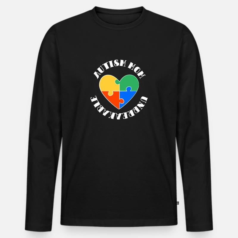 Autism Mom Unbreakable Autistic Awareness - Männer Premium Bio Langarmshirt - Schwarz