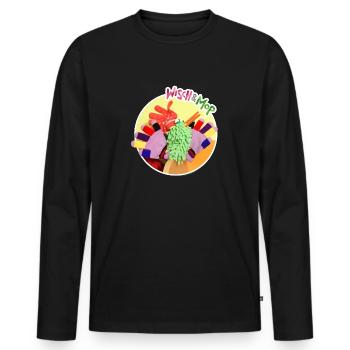 Handschuh-Hahn - Männer Premium Bio Langarmshirt - Schwarz - Vorne - Nico (187cm)
