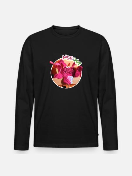 Käsefüße-Krake - Männer Premium Bio Langarmshirt - Schwarz