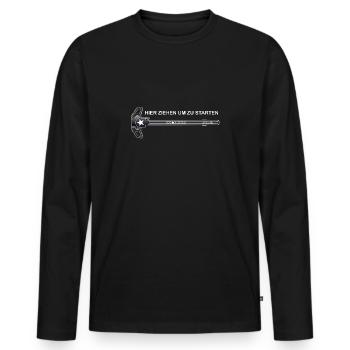AR15 hier ziehen um zu starten Schuetzenfest - Männer Premium Bio Langarmshirt - Schwarz - Vorne - Nico (187cm)