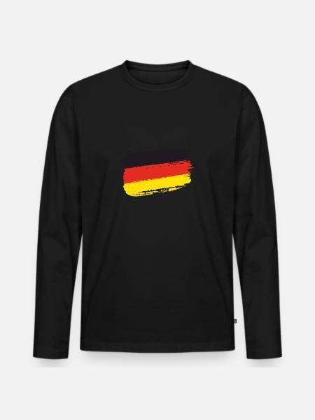 Flag of Germany - Men's Premium Organic Long Sleeve Shirt - black