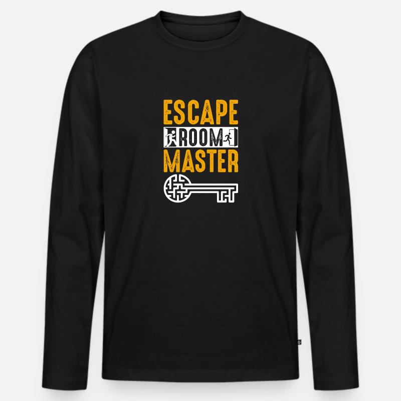 Escape Room Master - Männer Premium Bio Langarmshirt - Schwarz