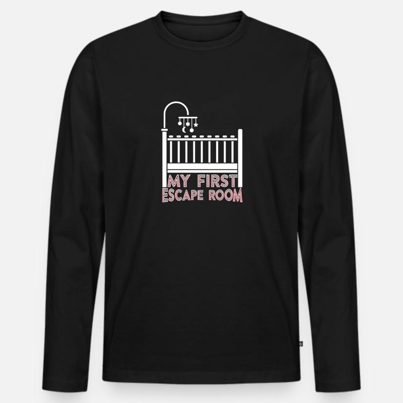 My First Escape Room - Männer Premium Bio Langarmshirt - Schwarz