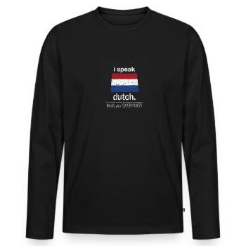 Holland Netherlands Dutch Dutch - Men's Premium Organic Long Sleeve Shirt - black - Front - Nico (187cm)