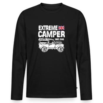 Defender Extreme Camper - T-shirt manches longues Premium bio Homme - noir - Devant - Nico (187cm)