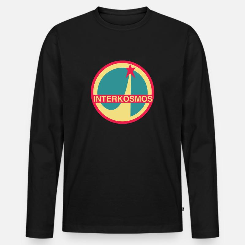 Interkosmos NASA Logo - Männer Premium Bio Langarmshirt - Schwarz
