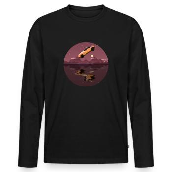 Cybertruck Design - Männer Premium Bio Langarmshirt - Schwarz - Vorne - Nico (187cm)