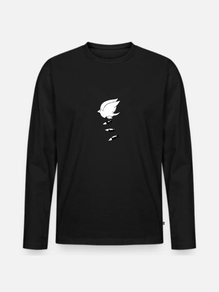 bird of peace - Men's Premium Organic Long Sleeve Shirt - black