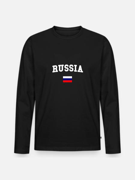 RUSSIE - T-shirt manches longues Premium bio Homme - noir