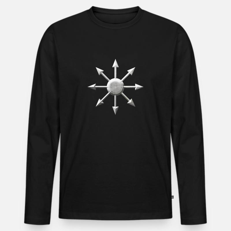 Chaosphäre - Männer Premium Bio Langarmshirt - Schwarz