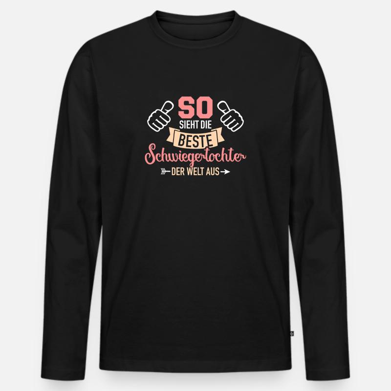 Schwiegertochter - Männer Premium Bio Langarmshirt - Schwarz