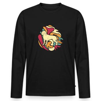 BGS Bayerischer Gebirgsschweißhund Jagdhund - Männer Premium Bio Langarmshirt - Schwarz - Vorne - Nico (187cm)