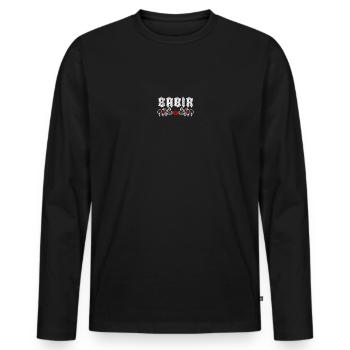 Sabir Sabr Patience Patience Huzur Rose Gift Idea - Men's Premium Organic Long Sleeve Shirt - black - Front - Nico (187cm)