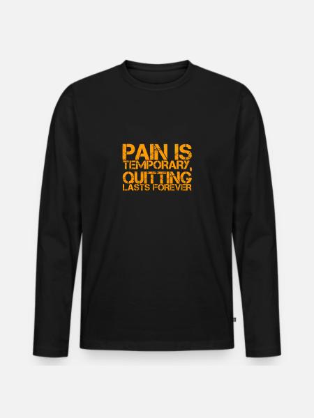 abandonner est durable - T-shirt manches longues Premium bio Homme - noir
