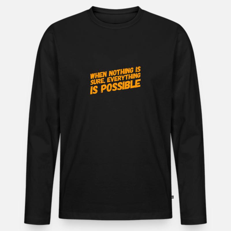 ich bin ein Optimist - Männer Premium Bio Langarmshirt - Schwarz