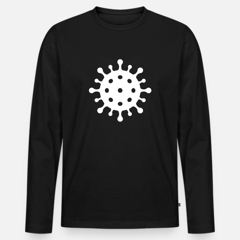 Corona Virus - Männer Premium Bio Langarmshirt - Schwarz