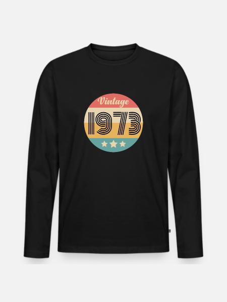 millésime 1973 - T-shirt manches longues Premium bio Homme - noir