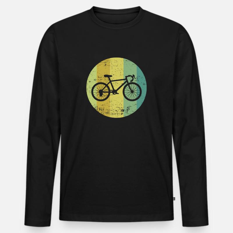 Fahrrad - Männer Premium Bio Langarmshirt - Schwarz