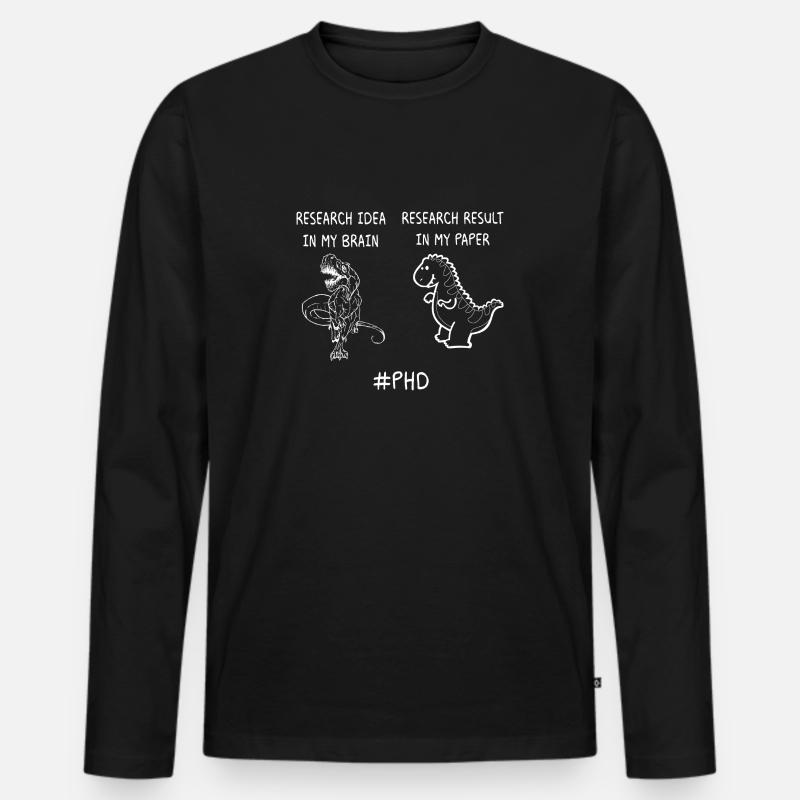 Research phd Student Geschenk - Männer Premium Bio Langarmshirt - Schwarz