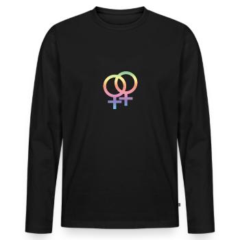 LGBT-Symbol - Männer Premium Bio Langarmshirt - Schwarz - Vorne - Nico (187cm)