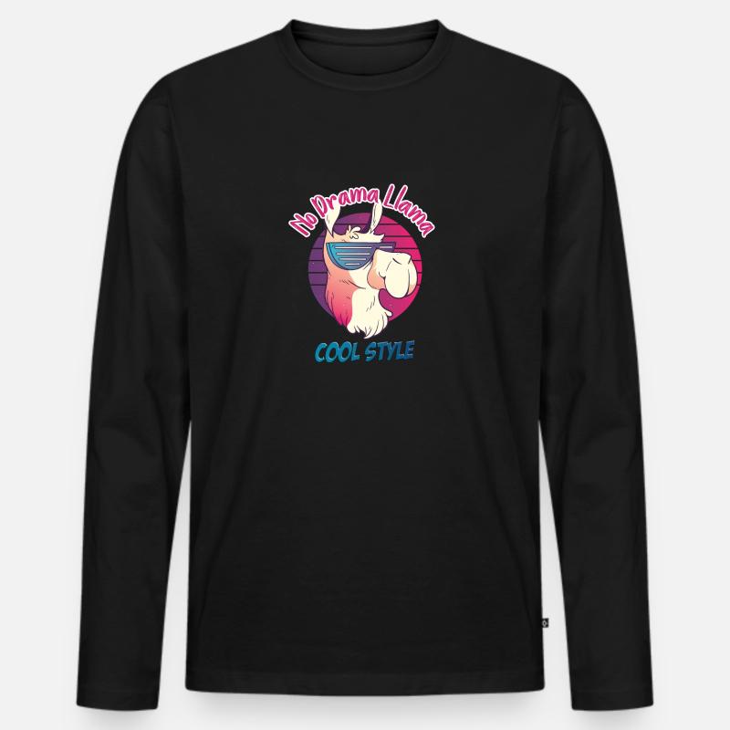 cool Stil - Männer Premium Bio Langarmshirt - Schwarz