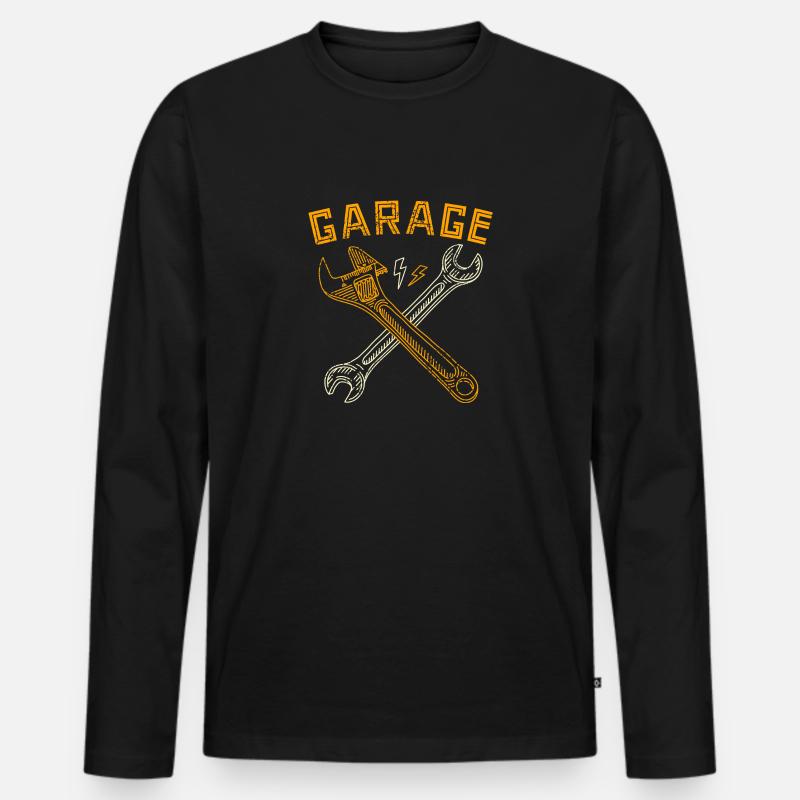 Garage Tools Key Workshop - Men's Premium Organic Long Sleeve Shirt - black