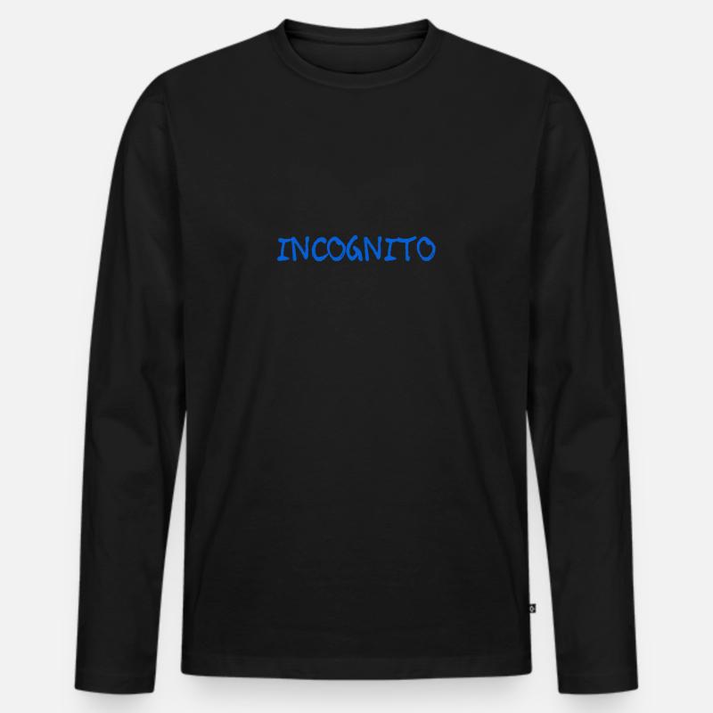 ich bin nicht zu erkennen - Männer Premium Bio Langarmshirt - Schwarz
