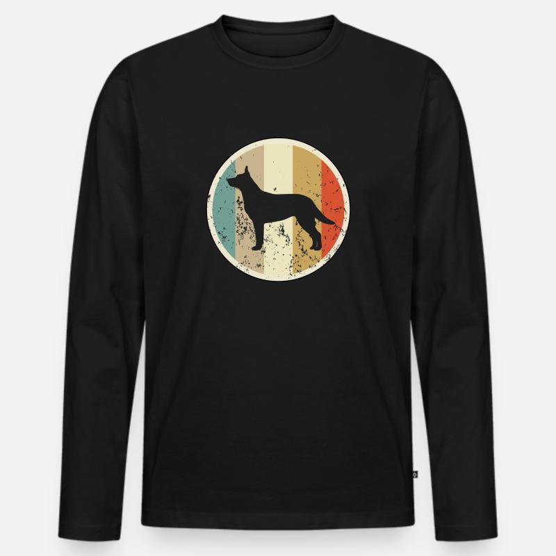 Australischer Australian Kelpie - Männer Premium Bio Langarmshirt - Schwarz