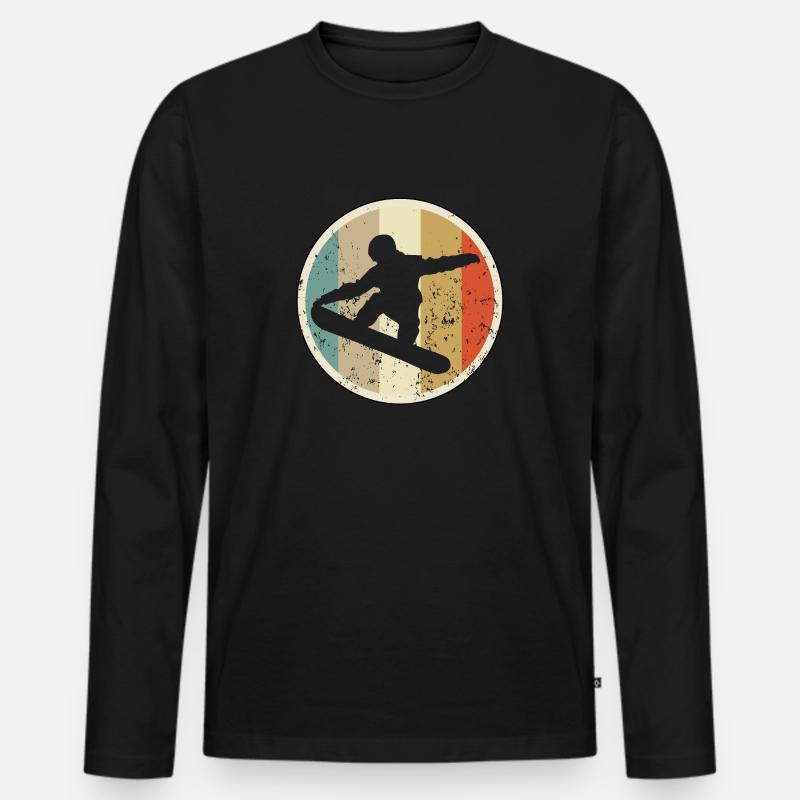 Snowboard Snowboarder Snowboarding - Männer Premium Bio Langarmshirt - Schwarz