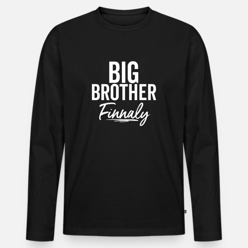 Großer Bruder Finnaly - Männer Premium Bio Langarmshirt - Schwarz