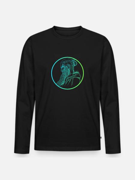 Floki Electric fade style - Men's Premium Organic Long Sleeve Shirt - black