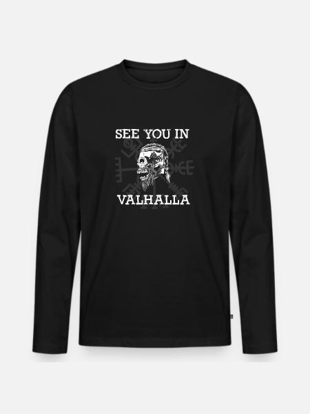Rendez-vous à Vallhalla Compass Vikings - T-shirt manches longues Premium bio Homme - noir