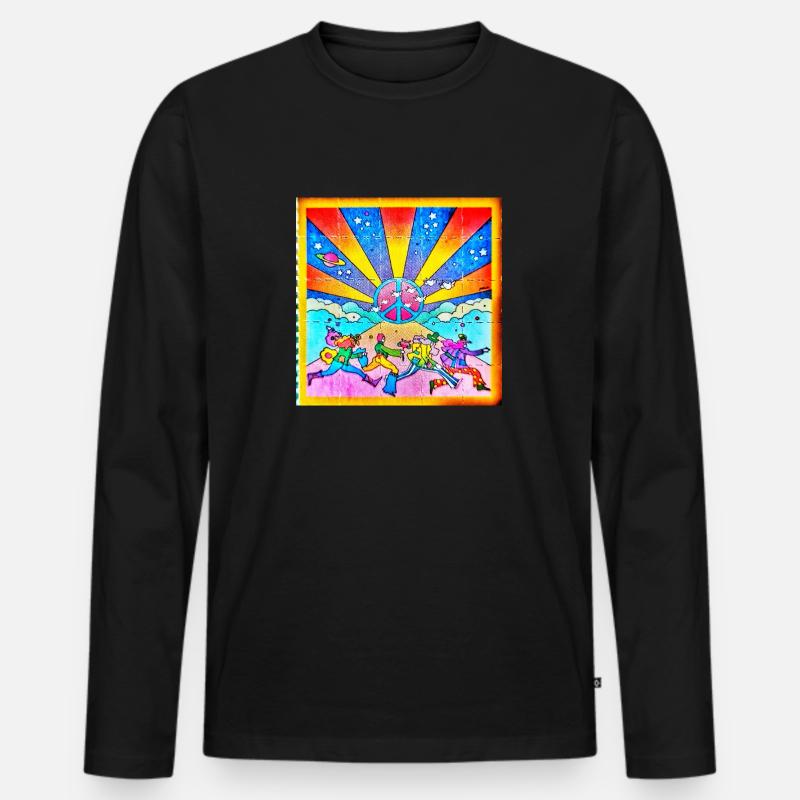 LSD Pappen - Männer Premium Bio Langarmshirt - Schwarz