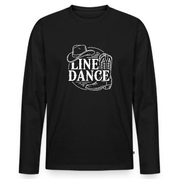 Line Dance Group Training My Dance Sport - Men's Premium Organic Long Sleeve Shirt - black - Front - Nico (187cm)