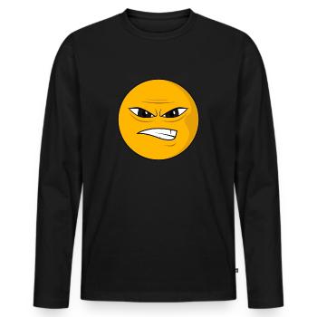 Bathroom Emoji - Men's Premium Organic Long Sleeve Shirt - black - Front - Nico (187cm)