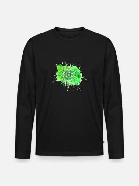 Mandala - Vert - T-shirt manches longues Premium bio Homme - noir