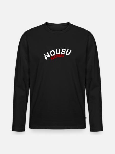 Anstieg der Rekorde - Männer Premium Bio Langarmshirt - Schwarz