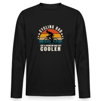 cycling dad - Men's Premium Organic Long Sleeve Shirt - black - Front - Nico (187cm)