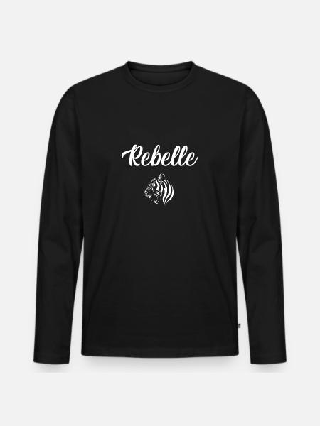 rebellious gift idea - Men's Premium Organic Long Sleeve Shirt - black
