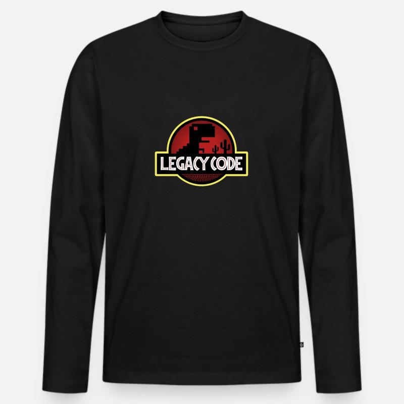 Legacy-Code - Männer Premium Bio Langarmshirt - Schwarz