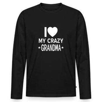 Granny - Men's Premium Organic Long Sleeve Shirt - black - Front - Nico (187cm)