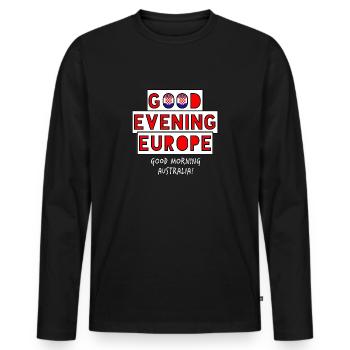 Concours Eurovision de la chanson - T-shirt manches longues Premium bio Homme - noir - Devant - Nico (187cm)