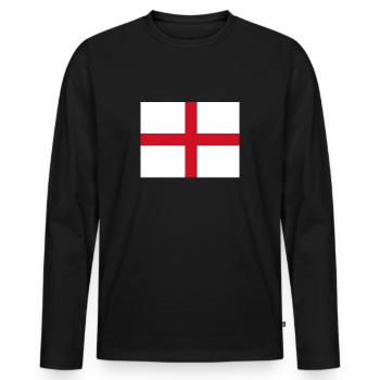 Angleterre - T-shirt manches longues Premium bio Homme - noir - Devant - Nico (187cm)
