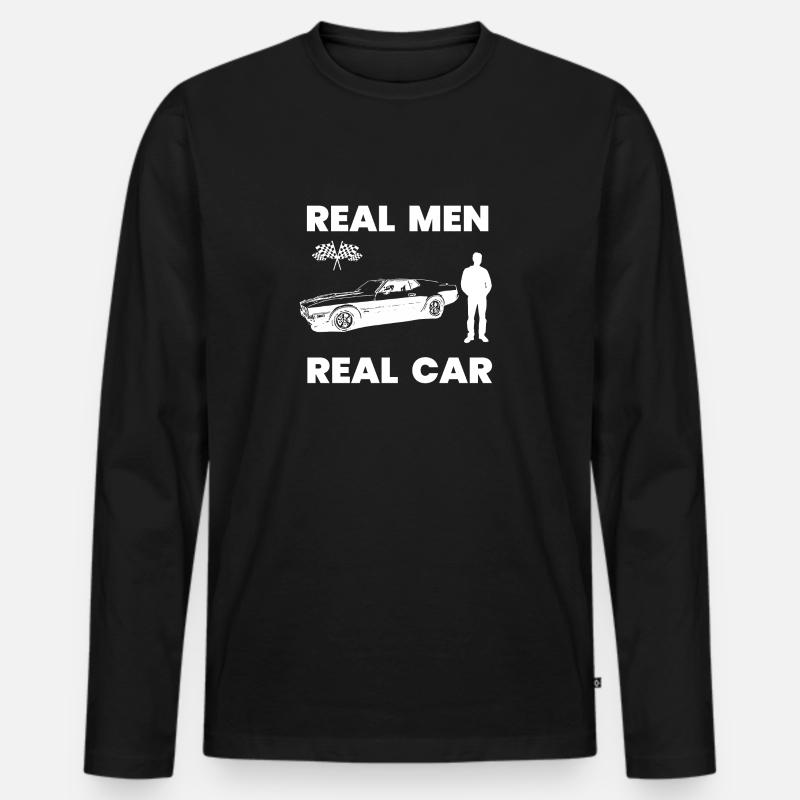Auto - Männer Premium Bio Langarmshirt - Schwarz